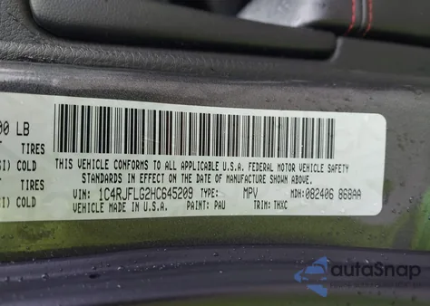 2017 Jeep Grand Cherokee Trailhawk 4X4 from USA, damaged, VIN 1C4RJFLG2HC645209